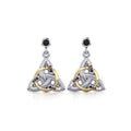 Celtic Trinity Knot Silver and Gold Earrings MER704
