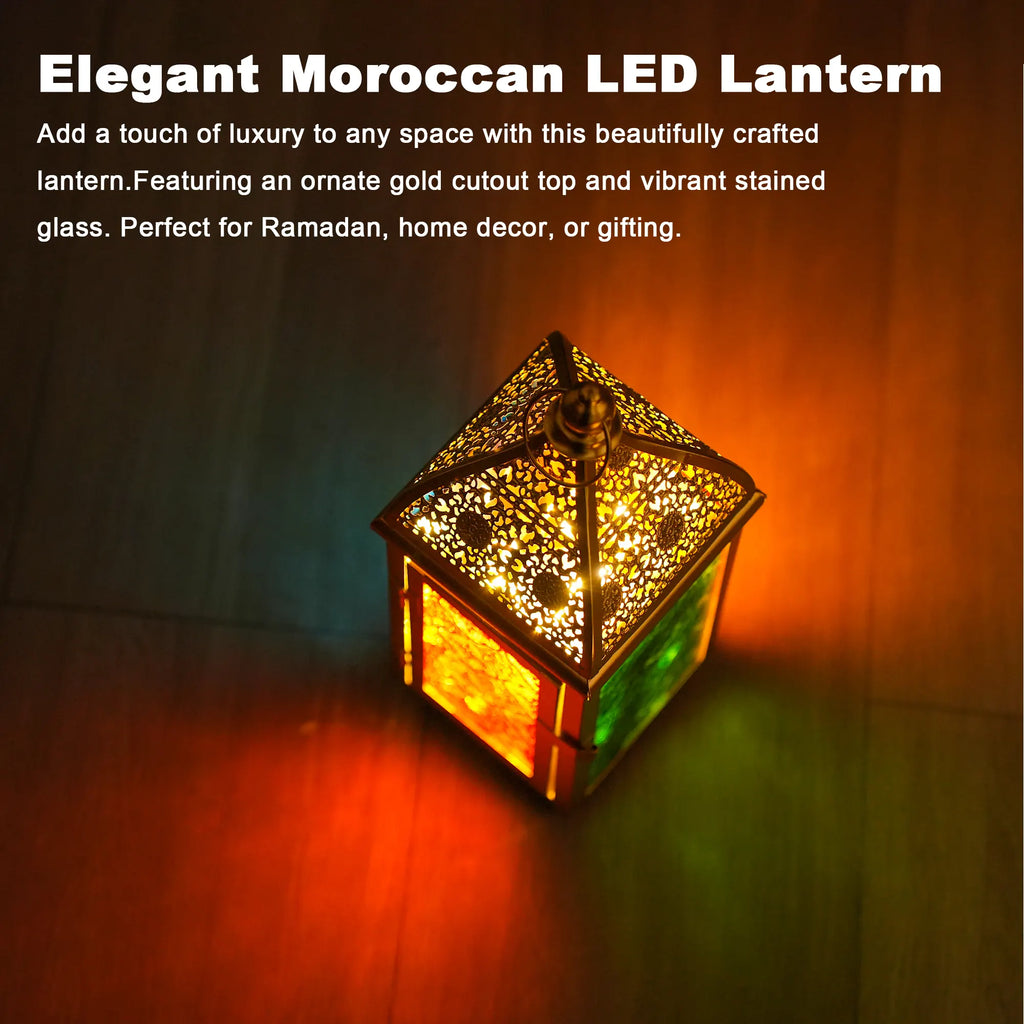 12'' Gold Moroccan Candle Lantern | | Wiccan Center
