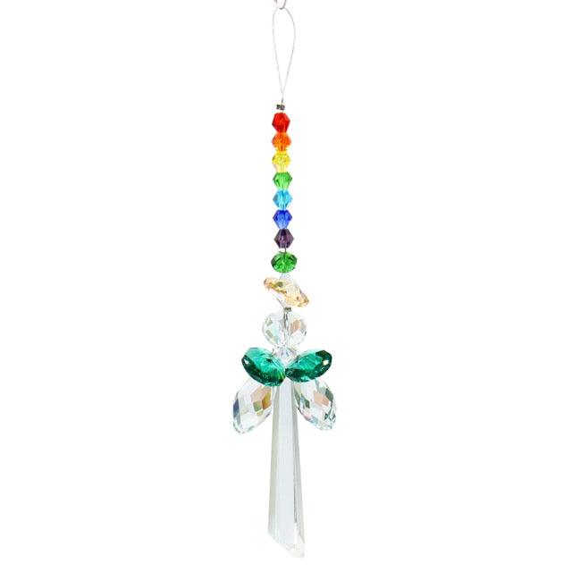 Metallic Hoop Moon Sun Catcher Hanging Crystal Pendant Chandelier Lamps Light Crystals Glass Pendants Light Rainbow Maker Wind Chime Hanging Drop Gift of Good Luck Garden Decor Hanging Ornament For Home Decoration | STDEMAQ9WS0 | Wiccan Center