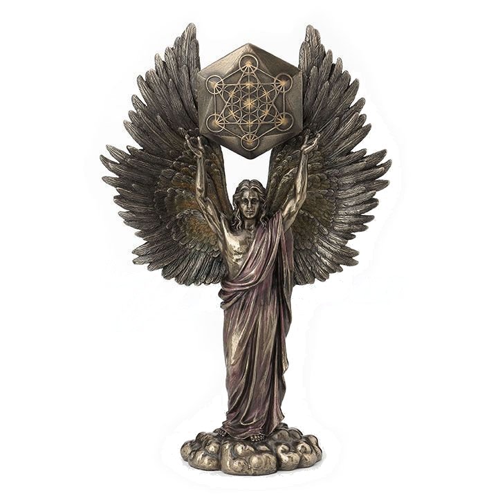Metatron with Geometric Cube Figurine