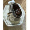 Mexican Fire Agate Ring Size 7 "Fire Nugget"