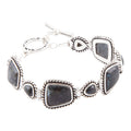 Midnight Labradorite and Sterling Silver Toggle Bracelet | Bracelets | Wiccan Center