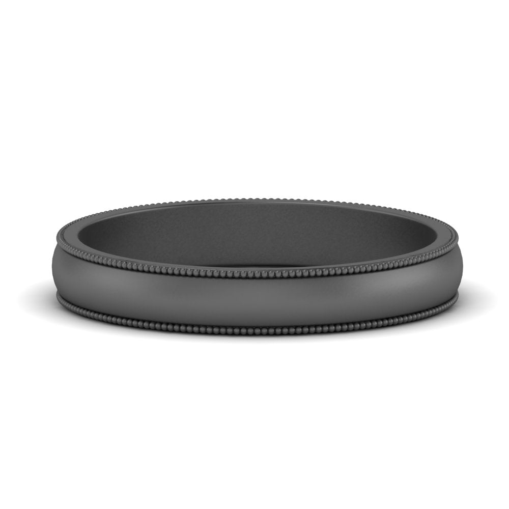 Milgrain Matte Finish Mens Band