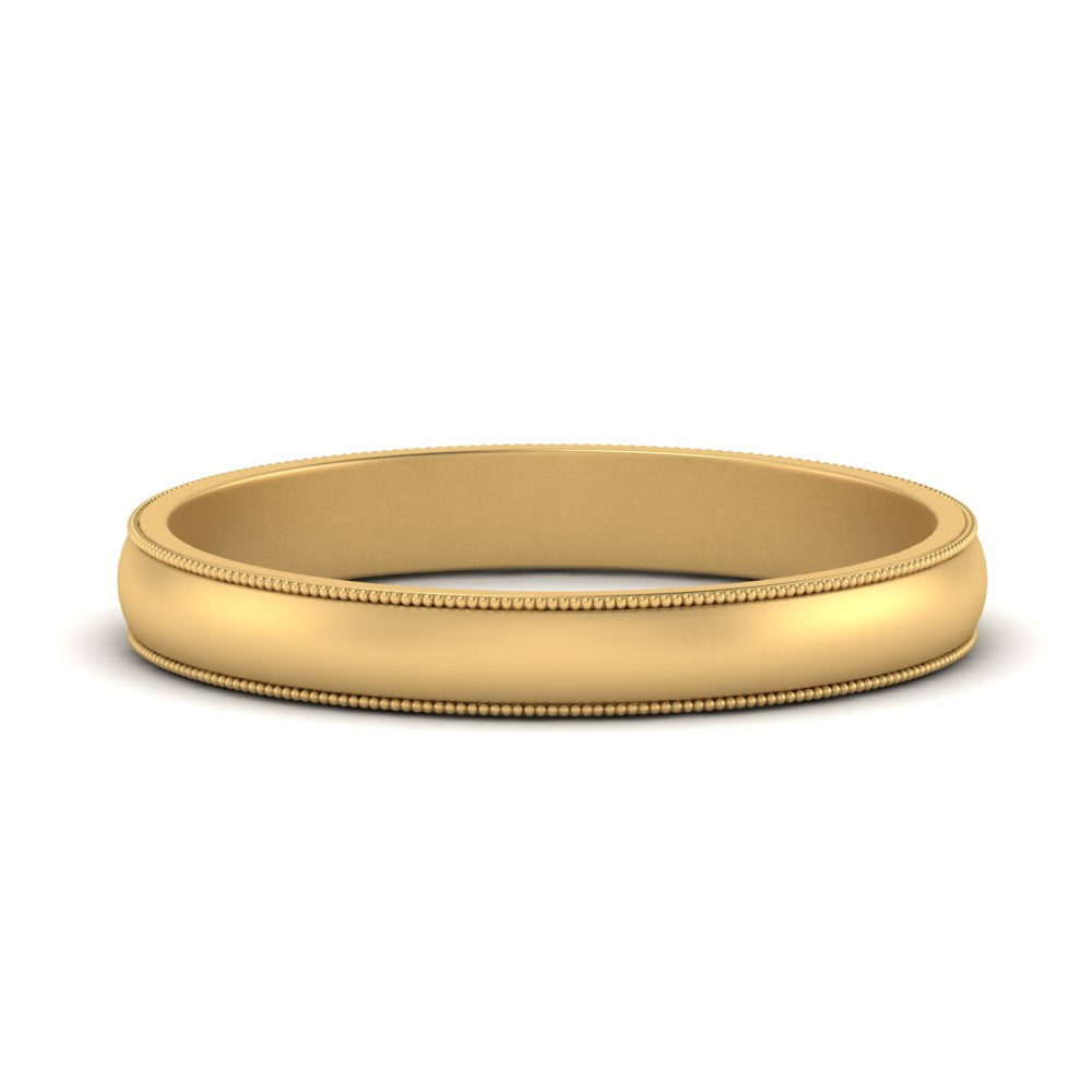 Milgrain Matte Finish Mens Band