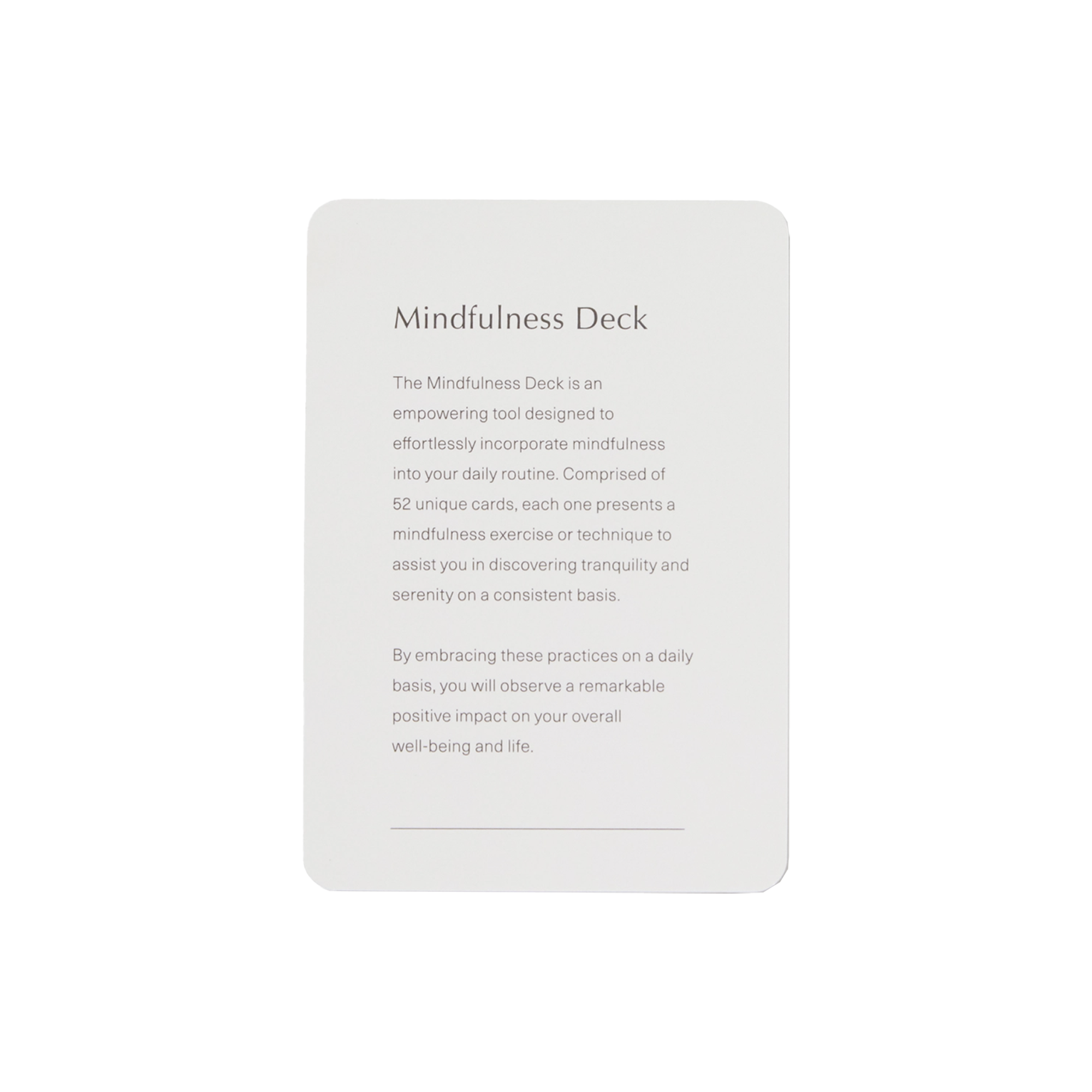 Mindfulness Meditation Card Deck