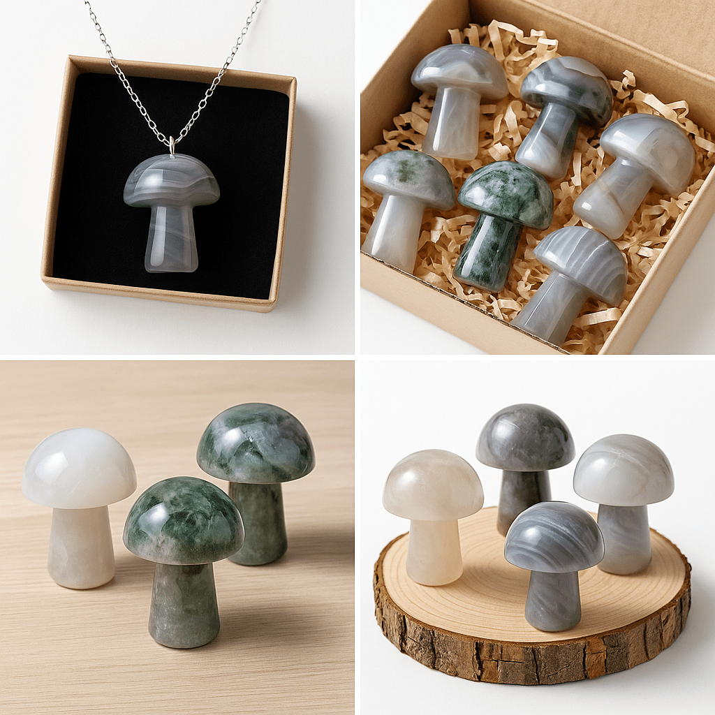Mini Agate Crystal Mushrooms – Surprise Mix (Per LB)