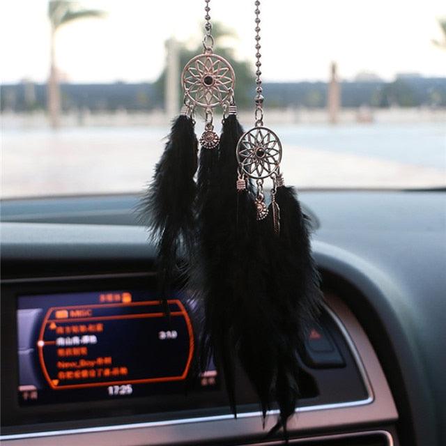 Mini Dream Catcher Car Pendant Wind Chimes Feather Decoration Home Decor Dream Catchers Car Handmade Hanging Charm Wind Chime Traditional White Feather Ornaments Wall Hanging Adornment Handmade Dreamcatcher Gifts | ALUBK654XCV | Wiccan Center
