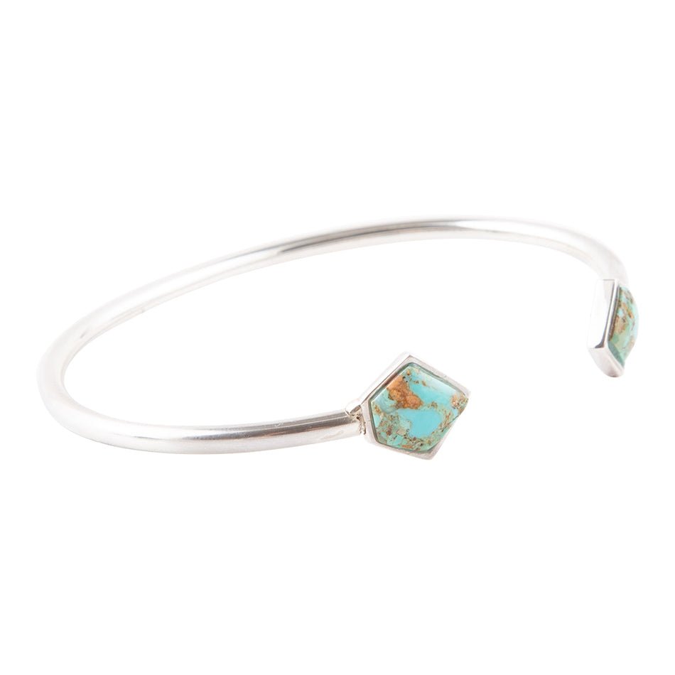 Mirror Image Blue Turquoise and Sterling Silver Cuff Bracelet | Bracelets | Wiccan Center