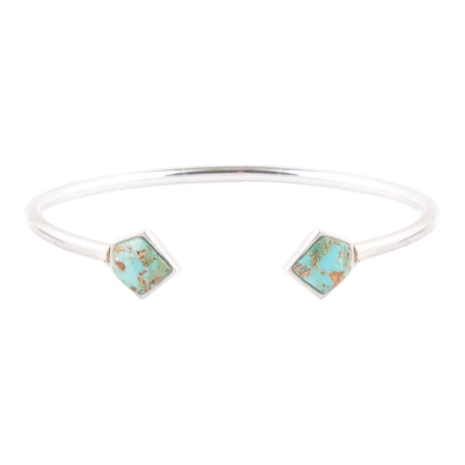 Mirror Image Blue Turquoise and Sterling Silver Cuff Bracelet | Bracelets | Wiccan Center