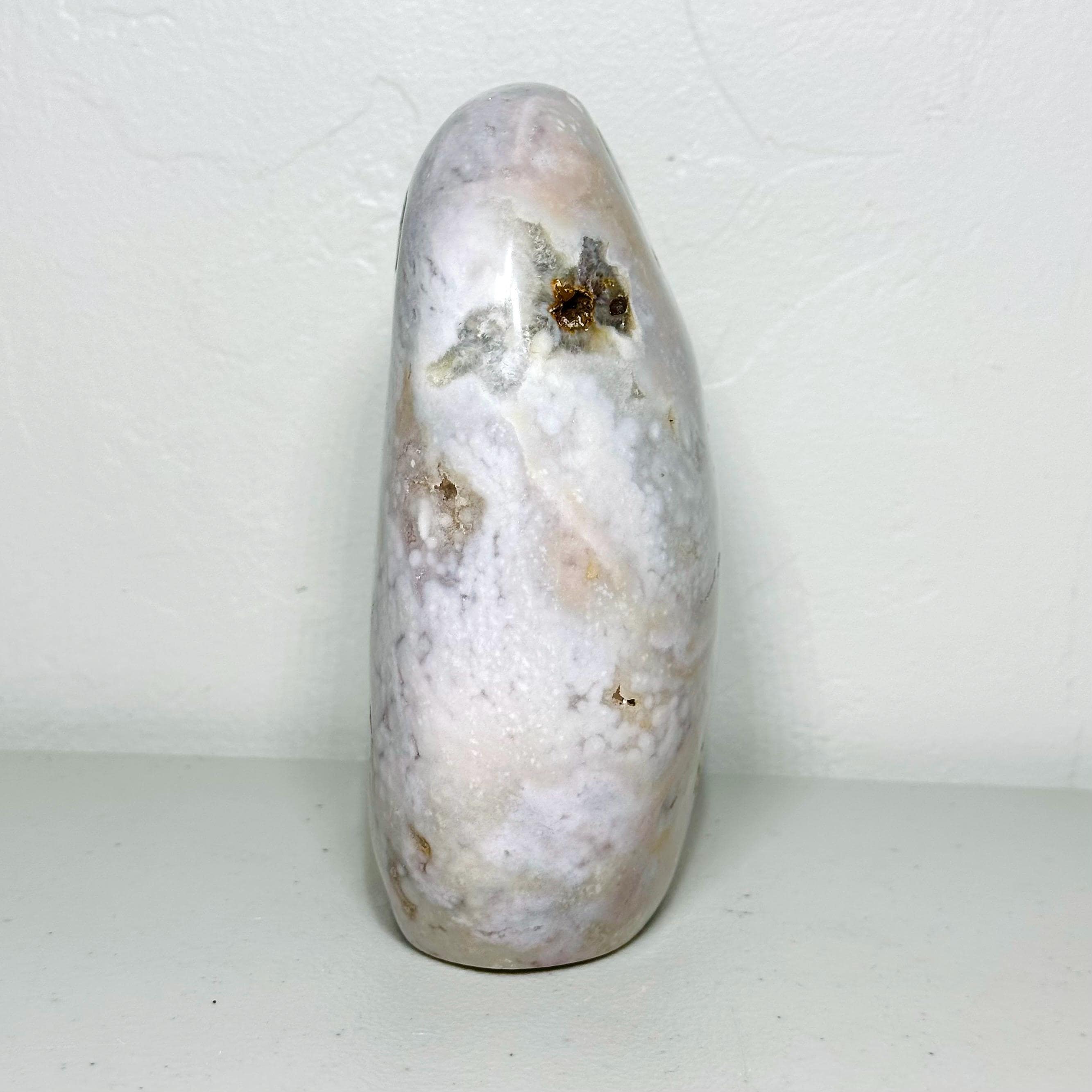 One-of-a-Kind Pink Amethyst Flower Agate Freeform – Blush Lavender Druzy, 3.5 lb