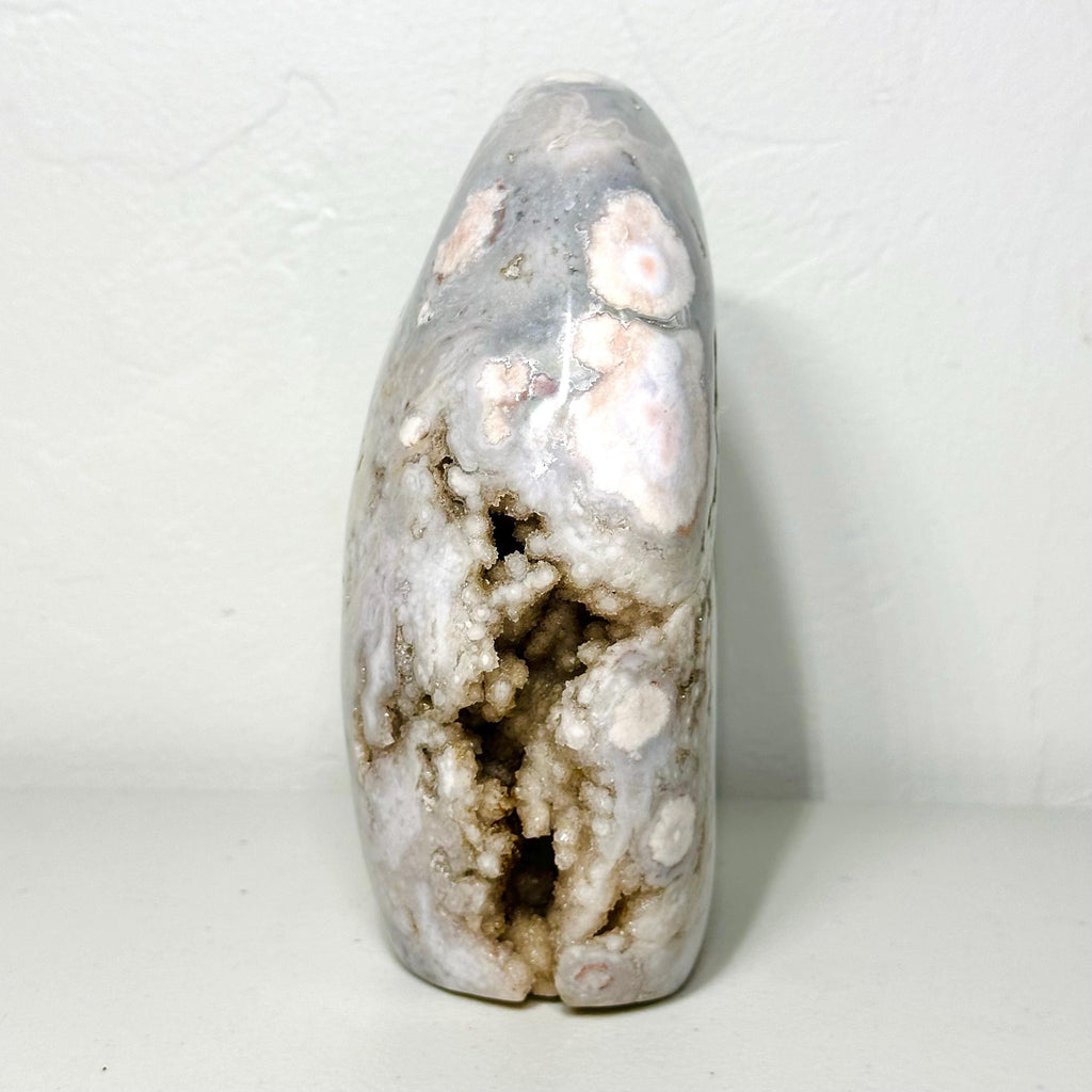 One-of-a-Kind Pink Amethyst Flower Agate Freeform – Blush Lavender Druzy, 3.5 lb
