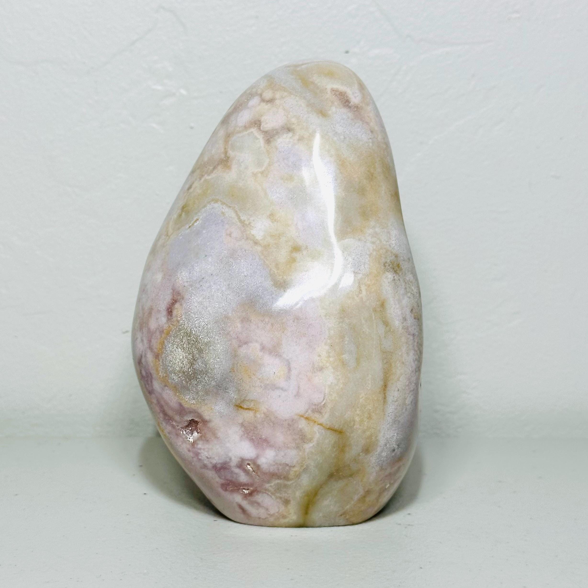 One-of-a-Kind Pink Amethyst Flower Agate Freeform – Rounded Blush Lavender Form, 3 lb