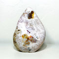 One-of-a-Kind Pink Amethyst Flower Agate Freeform – Lavender & Golden-Brown Mineral Inclusions, 2.3 lb