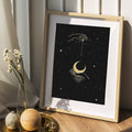Lantern in the Moonlight Art Print