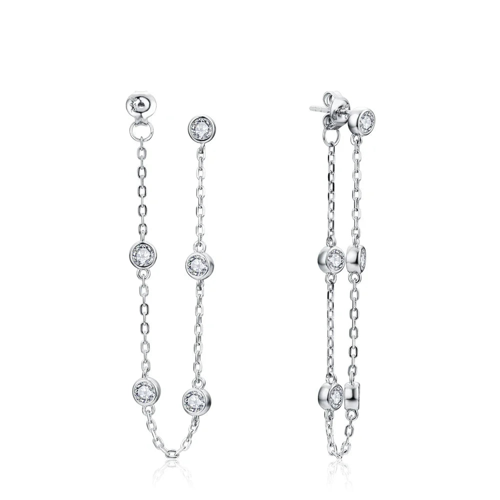 Moissanite Round Stud Earrings 3.5mm D/VVS1 Sterling 925 Silver Drop | | Wiccan Center