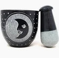 Moon Carved Black M&P | Mortar & Pestle | Wiccan Center