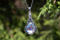 Silver Crystal Keepsake Urn Necklace