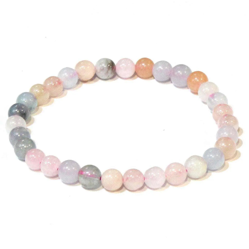 Morganite Round Bead Bracelet - Gentle Healing | Bracelets | Wiccan Center