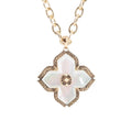 Maltese Cross White Mother of Pearl Golden Chain Pendant Necklace | Necklaces | Wiccan Center