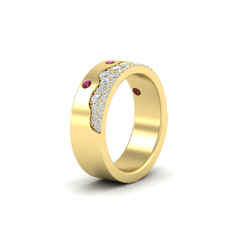 Mountain Stone Mens Wedding Ring