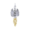 Rising Phoenix Silver and 14K Gold Accent Pendant MPD2911