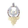 Majestic Phoenix Pendant In Silver And 14K Gold Accent MPD2916 Exquisite Sterling Jewelry Collection