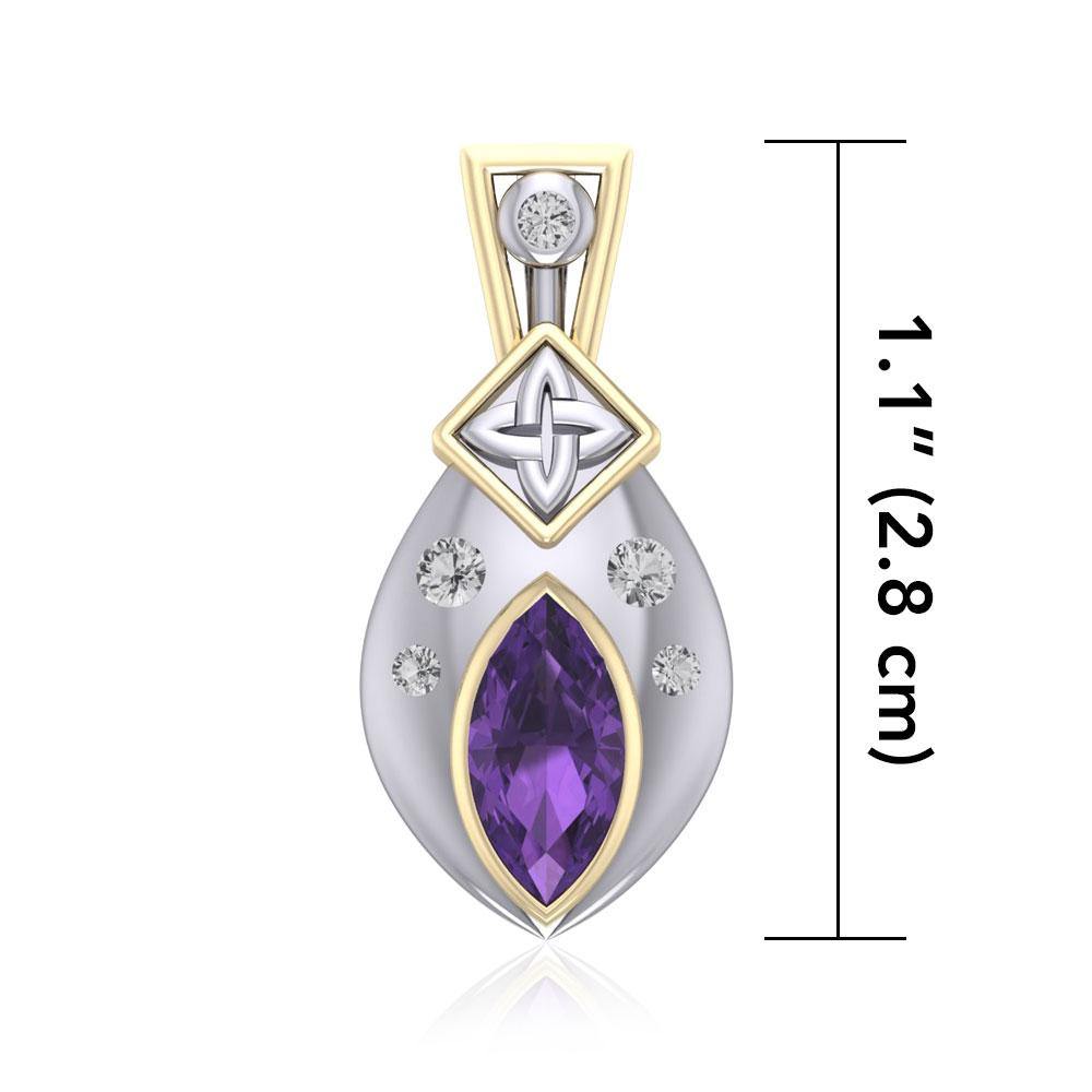 Celtic Quaternary Knot Sterling Silver Pendant MPD639