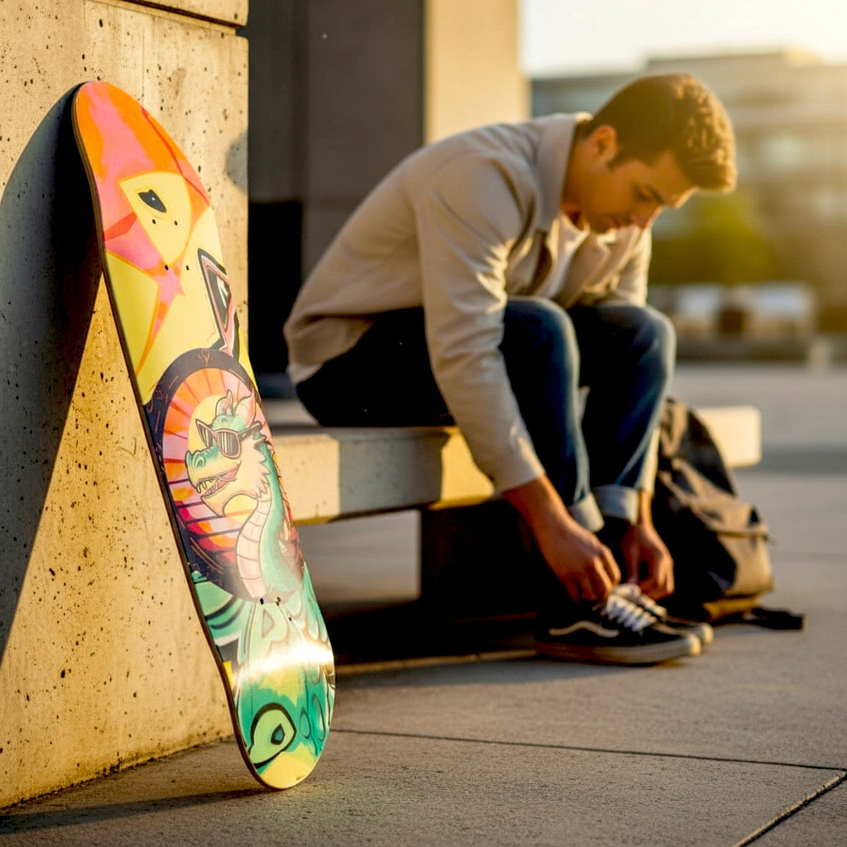 Mr. Cool Dragon Skateboard – Personalized Custom Deck | Skateboard | Wiccan Center