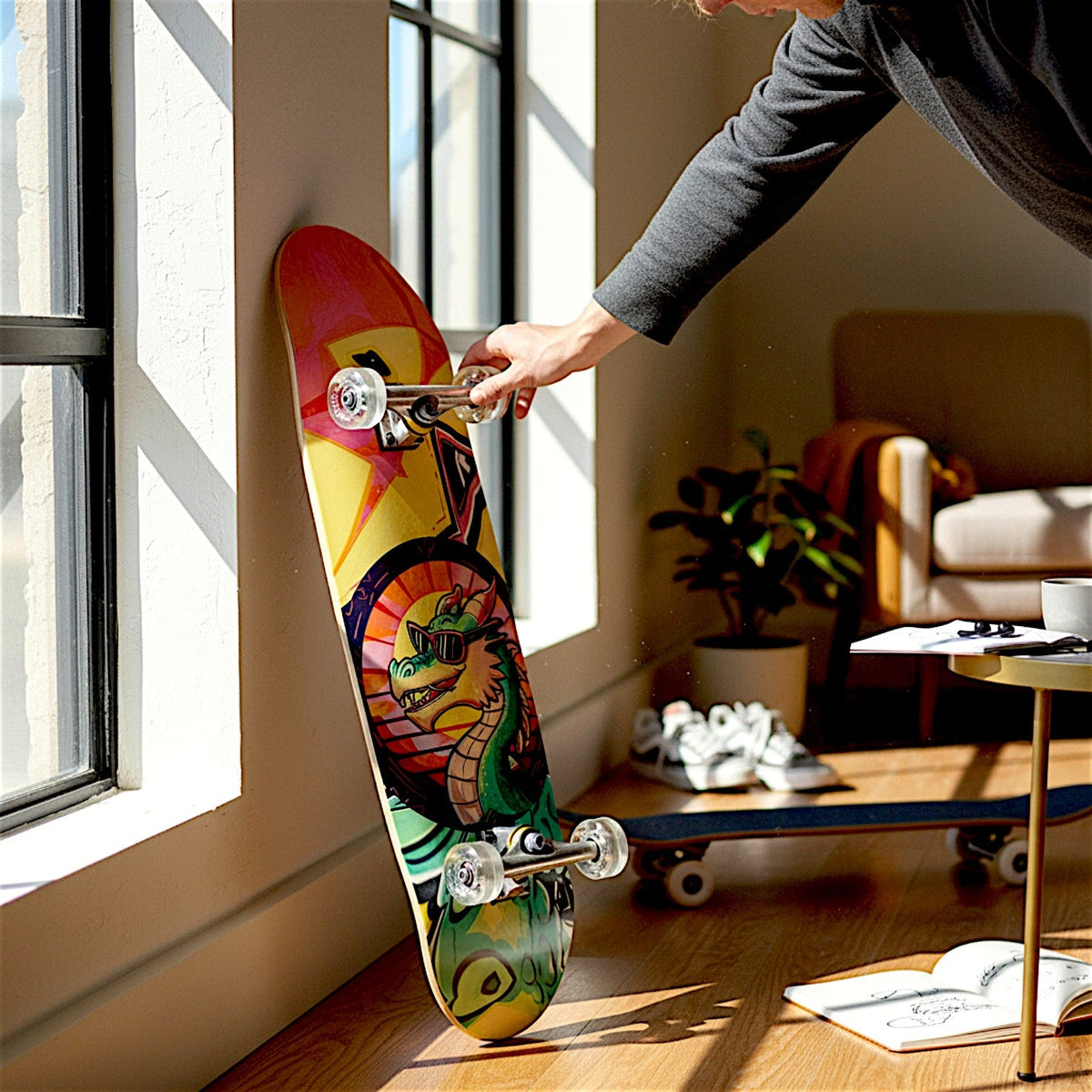 Mr. Cool Dragon Skateboard – Personalized Custom Deck | Skateboard | Wiccan Center