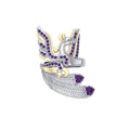 Mythical Phoenix Ring in Sterling Silver with 14K Gold Accent and Gemstone MRI1741