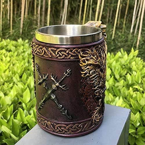 Ancient Treasures' Vikings Hydra Dragon Drinking Mug Tankard | Mugs | Wiccan Center