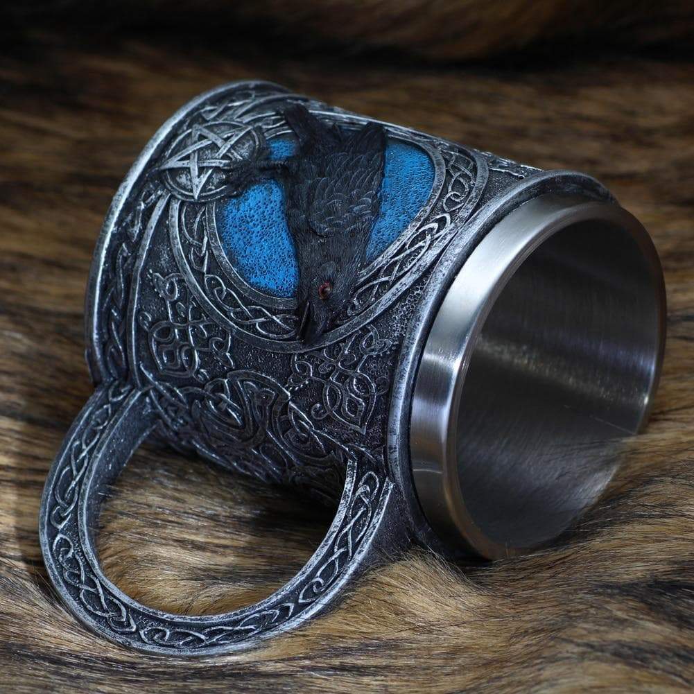 Viking Odin Raven Stainless Steel Mug | Mugs | Wiccan Center