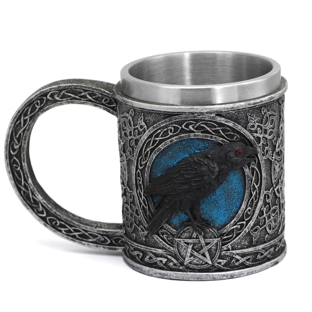 Viking Odin Raven Stainless Steel Mug | Mugs | Wiccan Center