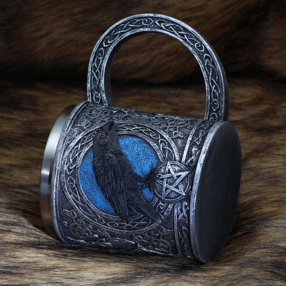 Viking Odin Raven Stainless Steel Mug | Mugs | Wiccan Center