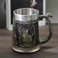 Viking Valhalla Storm Heavy Stainless Steel Tankard Mug | Mugs | Wiccan Center