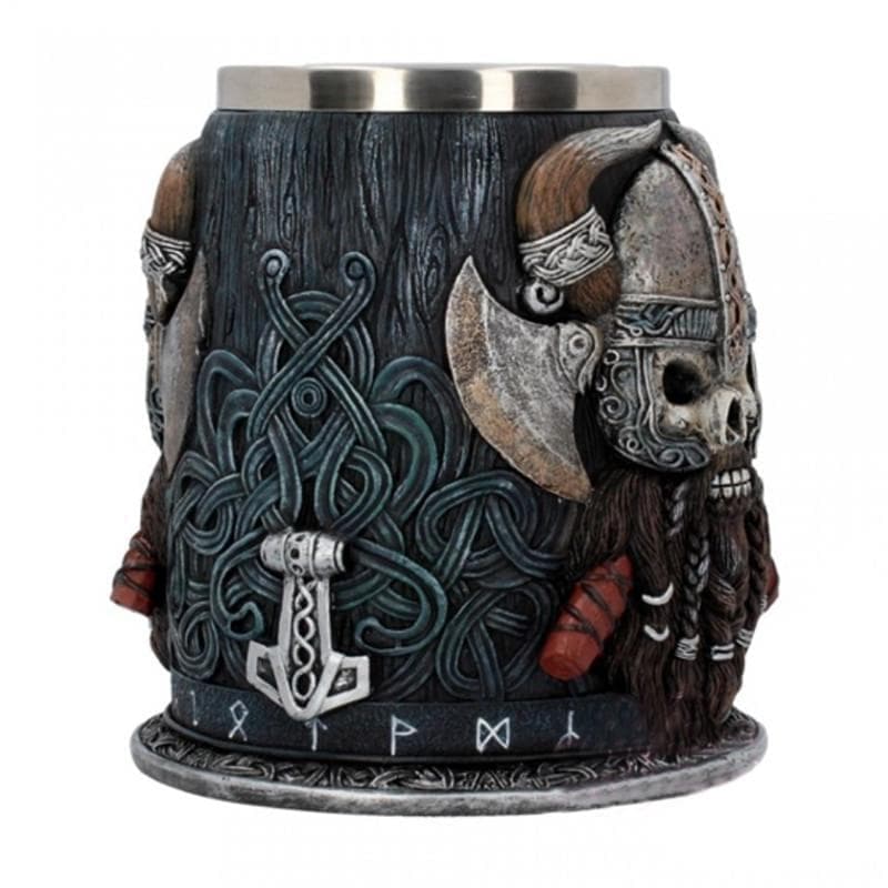Viking Warrior Mjolnir Tankard - Hand Painted Special Edition | Mugs | Wiccan Center