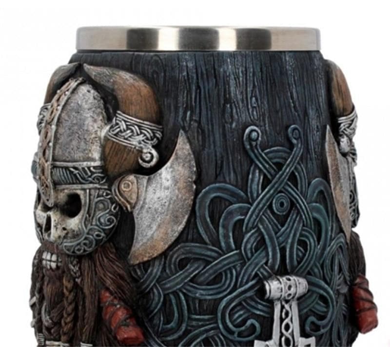 Viking Warrior Mjolnir Tankard - Hand Painted Special Edition | Mugs | Wiccan Center