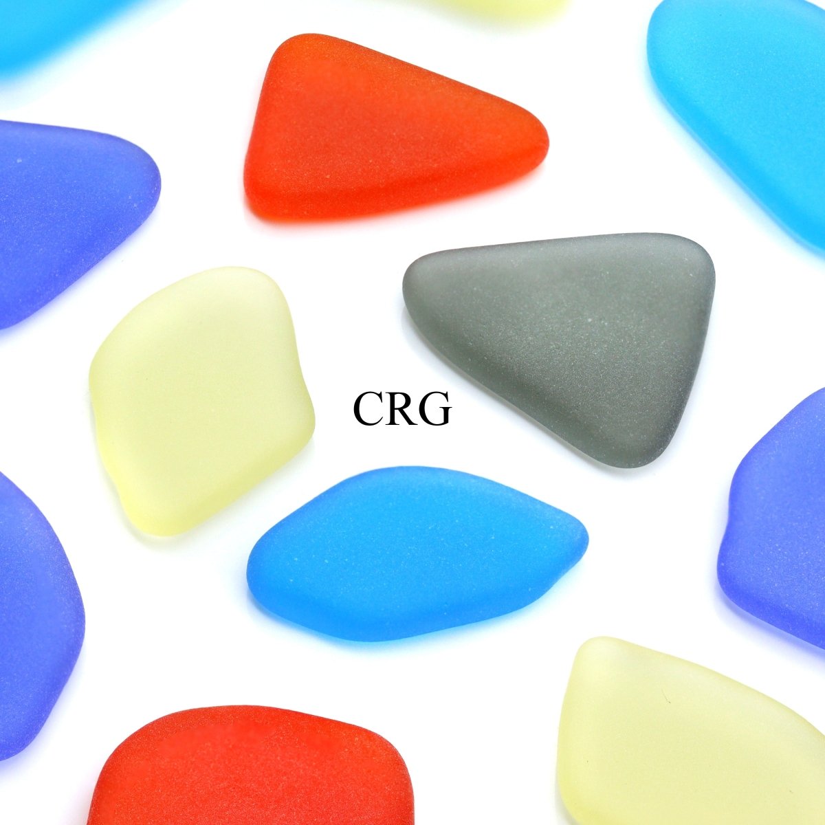 Multicolored Sea Glass Mix (5 Pieces) Size 0.5 to 1 Inch CRG Exclusive Crystal Assortment
