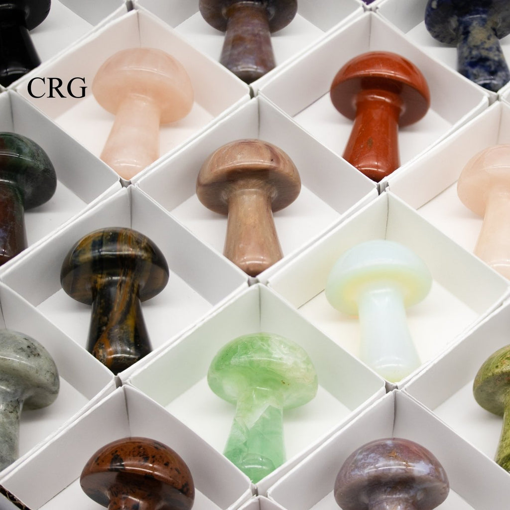 Mushroom Gemstones (4 Pieces) Size 1 to 2 Inches Crystal Gemstone Shapes