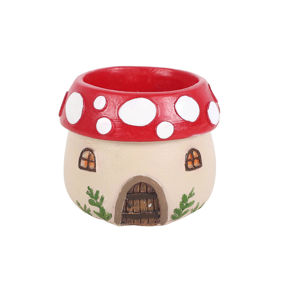 Mushroom House Resin Tealight Holder | Wax Melt Warmer | Wiccan Center