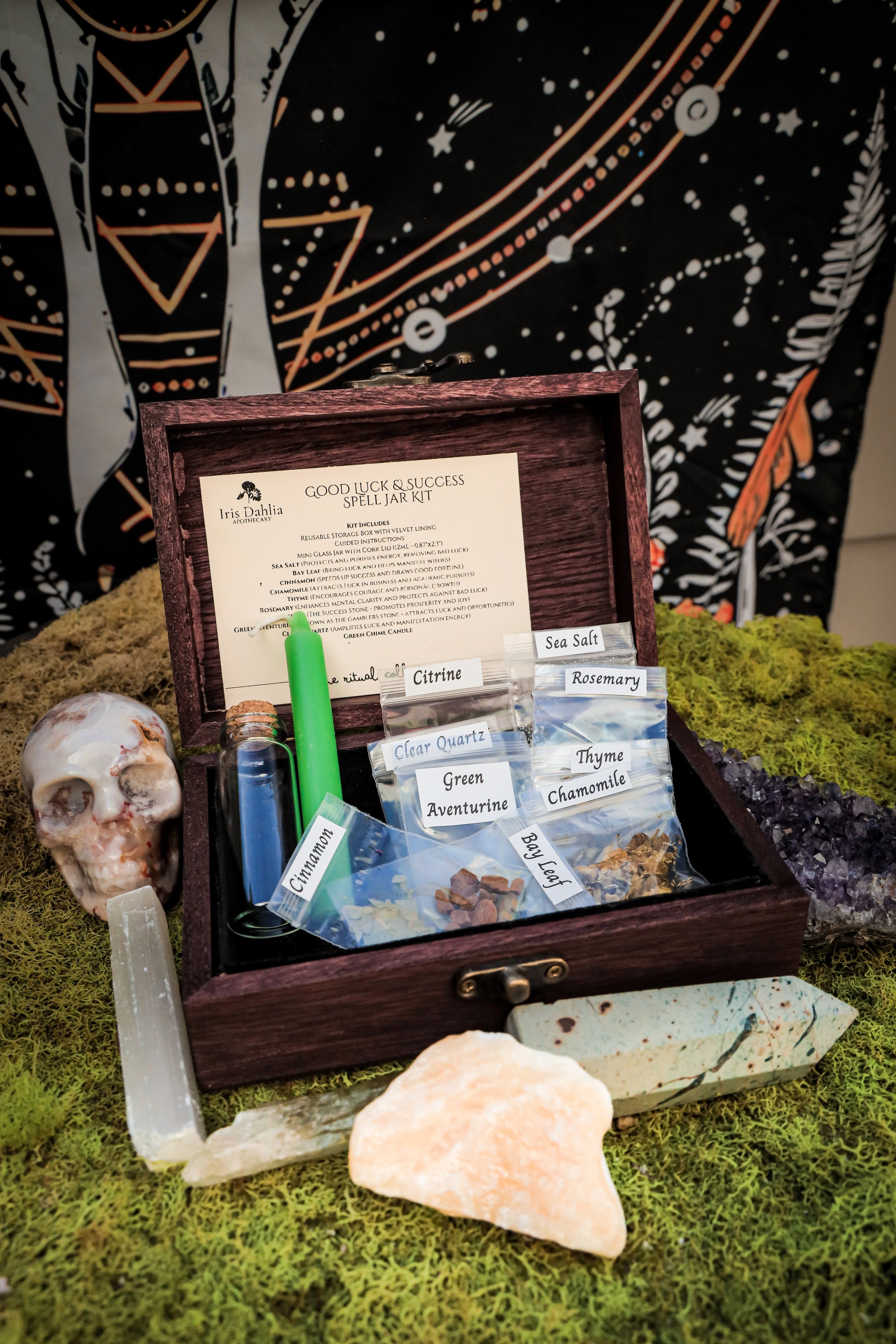 🍀 Good Luck & Success Spell Jar Kit – Manifest Prosperity & Opportunity