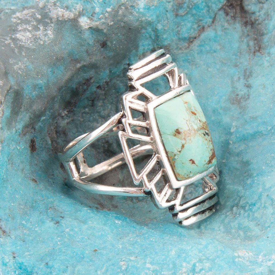 Native Sky Blue Turquoise and Sterling Silver Ring | Rings | Wiccan Center