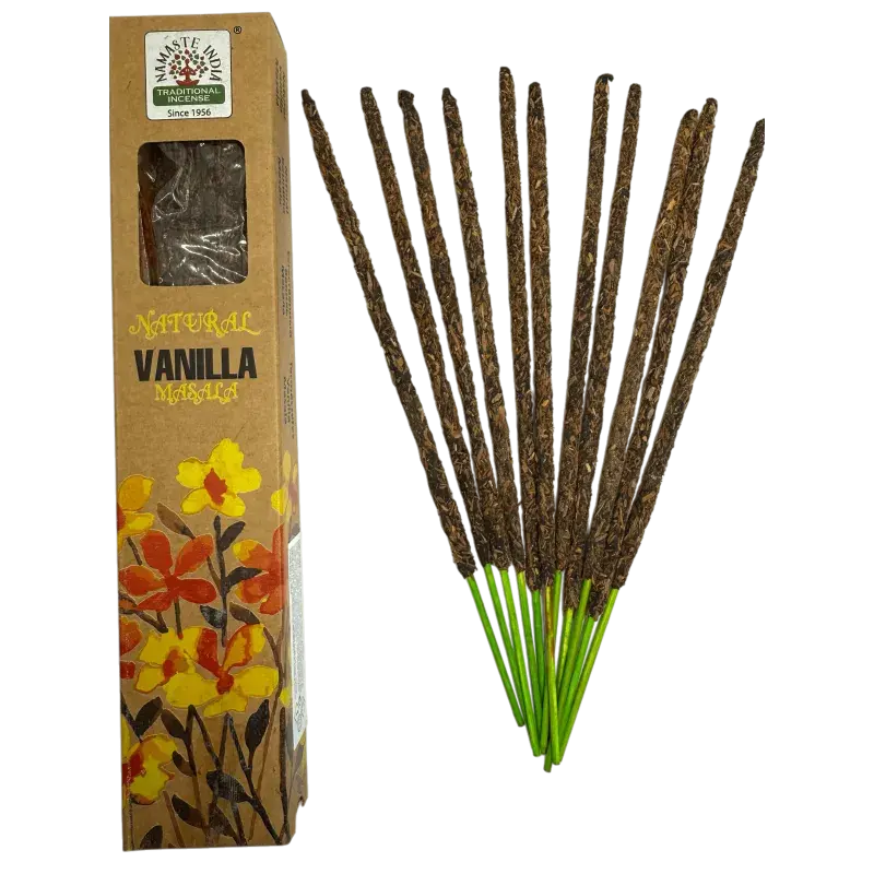 Natural Vanilla - Masala Incense Stick - Namaste India | Incense Sticks | Wiccan Center