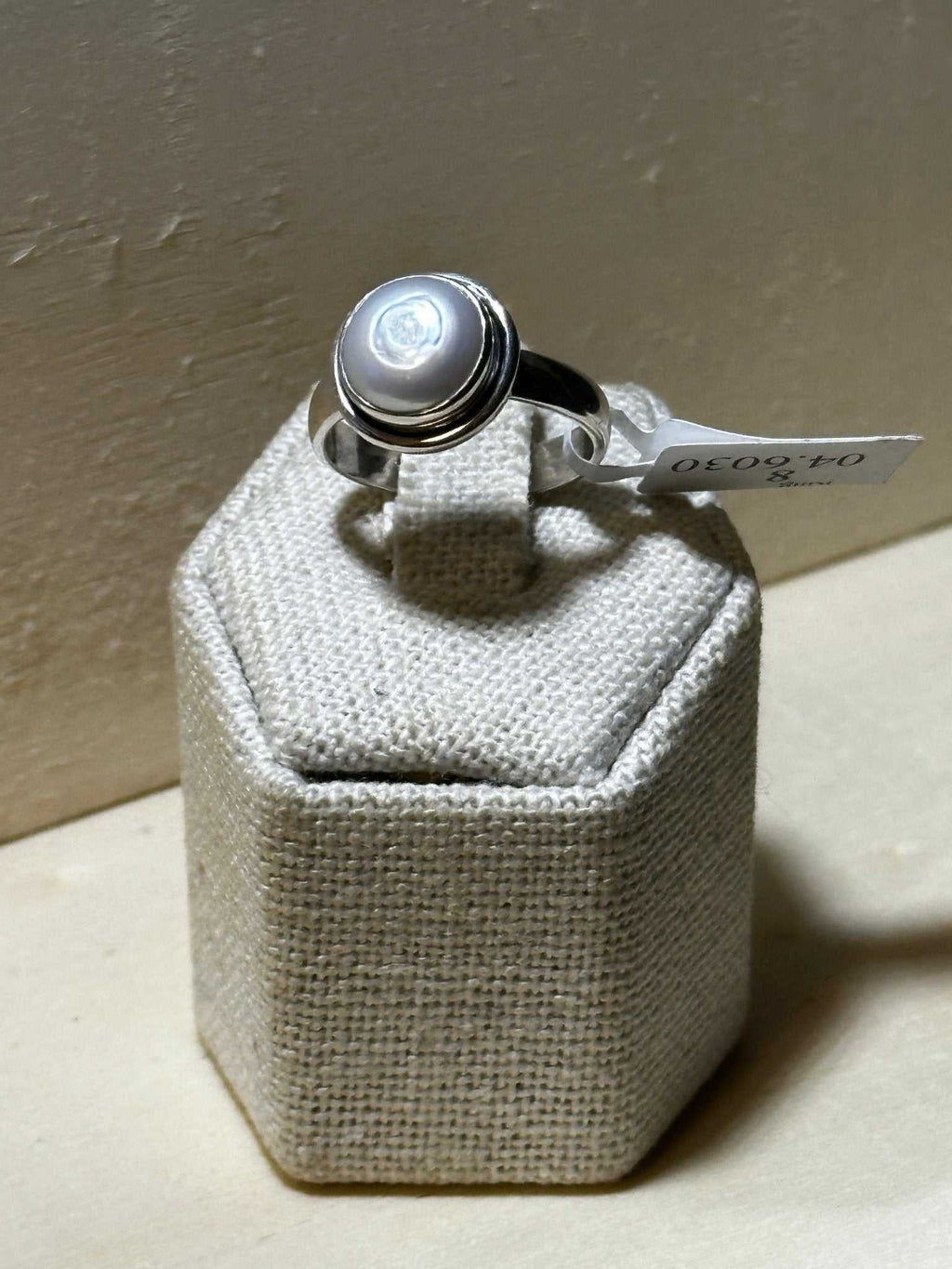 Natural White Pearl Ring Size 8 (04.6030) | Rings | Wiccan Center