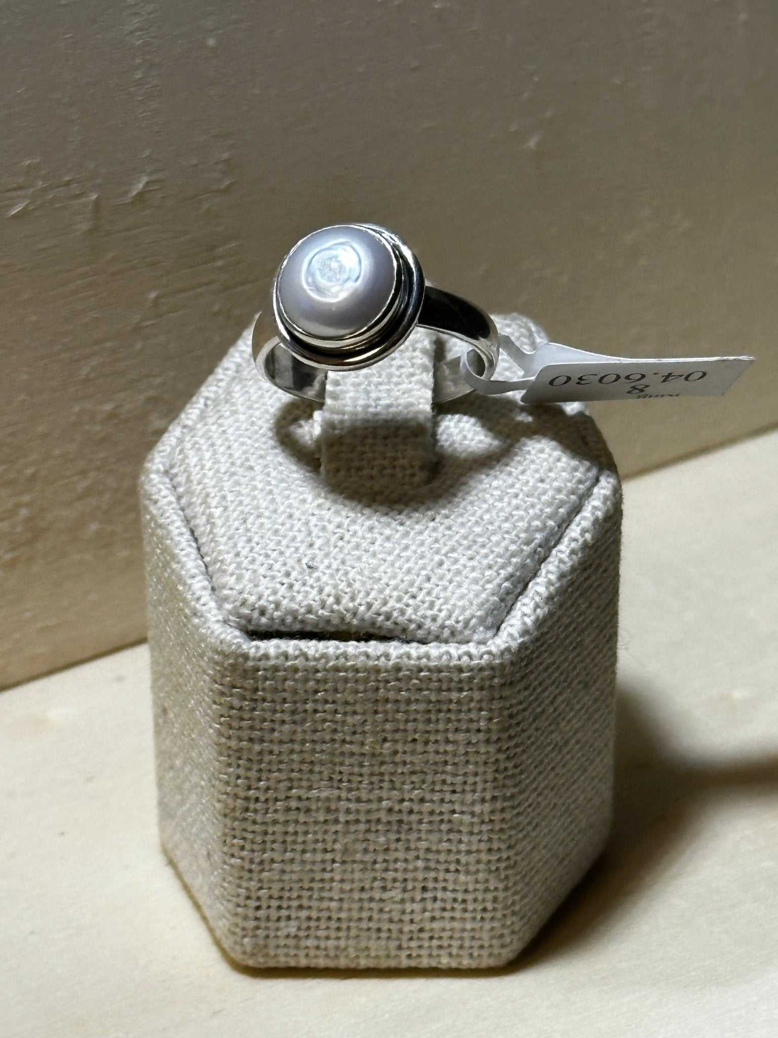 Natural White Pearl Ring Size 8 (04.6030) | Rings | Wiccan Center