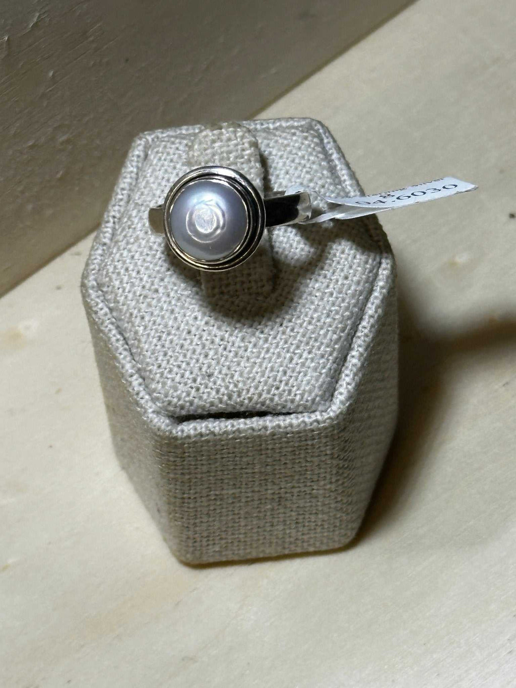 Natural White Pearl Ring Size 8 (04.6030) | Rings | Wiccan Center
