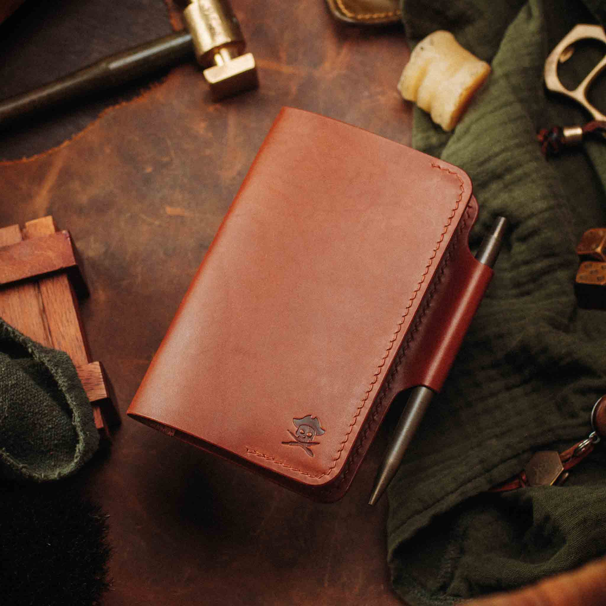 Pirate Goods Navigator Field Notes Cover – Leather EDC Journal Holder | Journal Cover | Wiccan Center