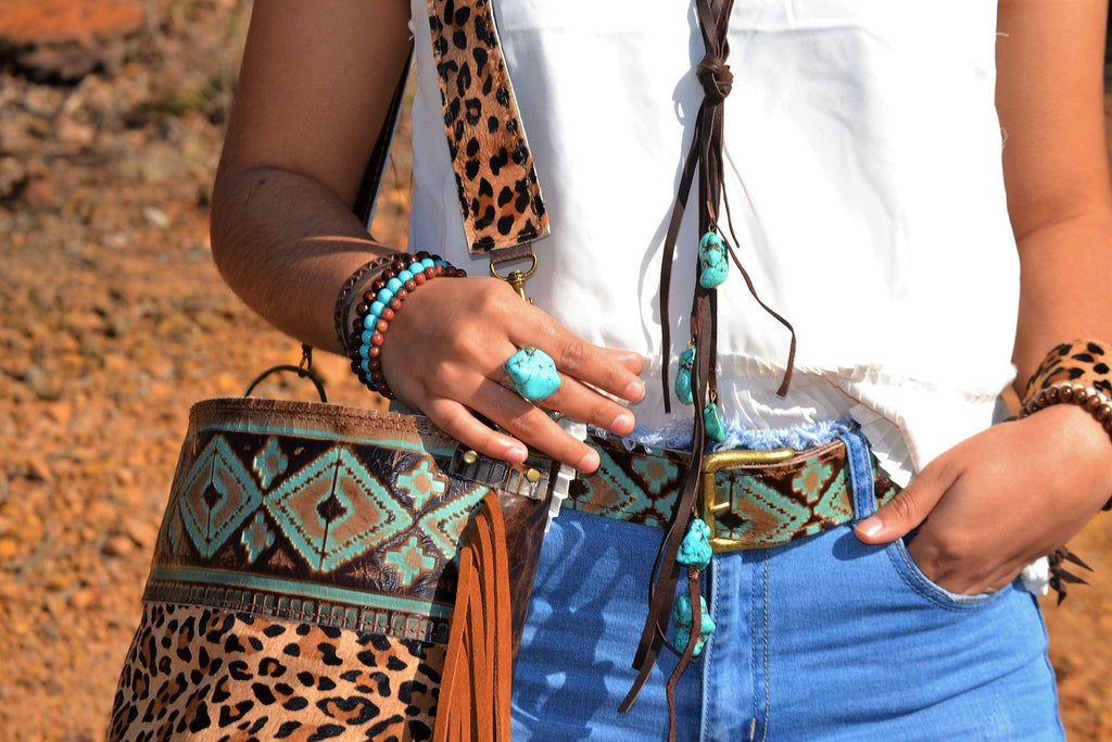 **Turquoise Chunk on Cuff Ring 012o | Ring | Wiccan Center