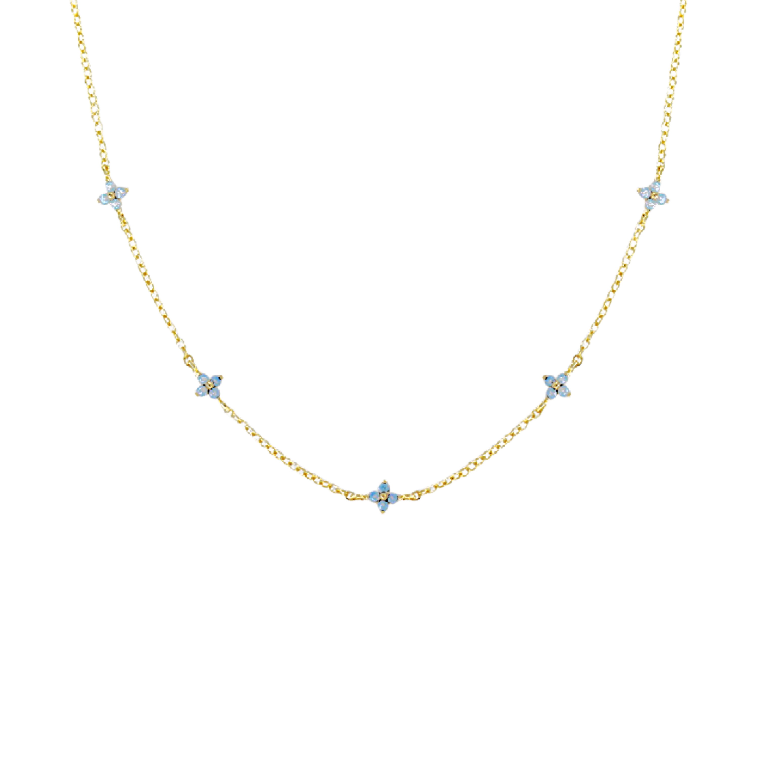 The Periwinkle Peony Necklace