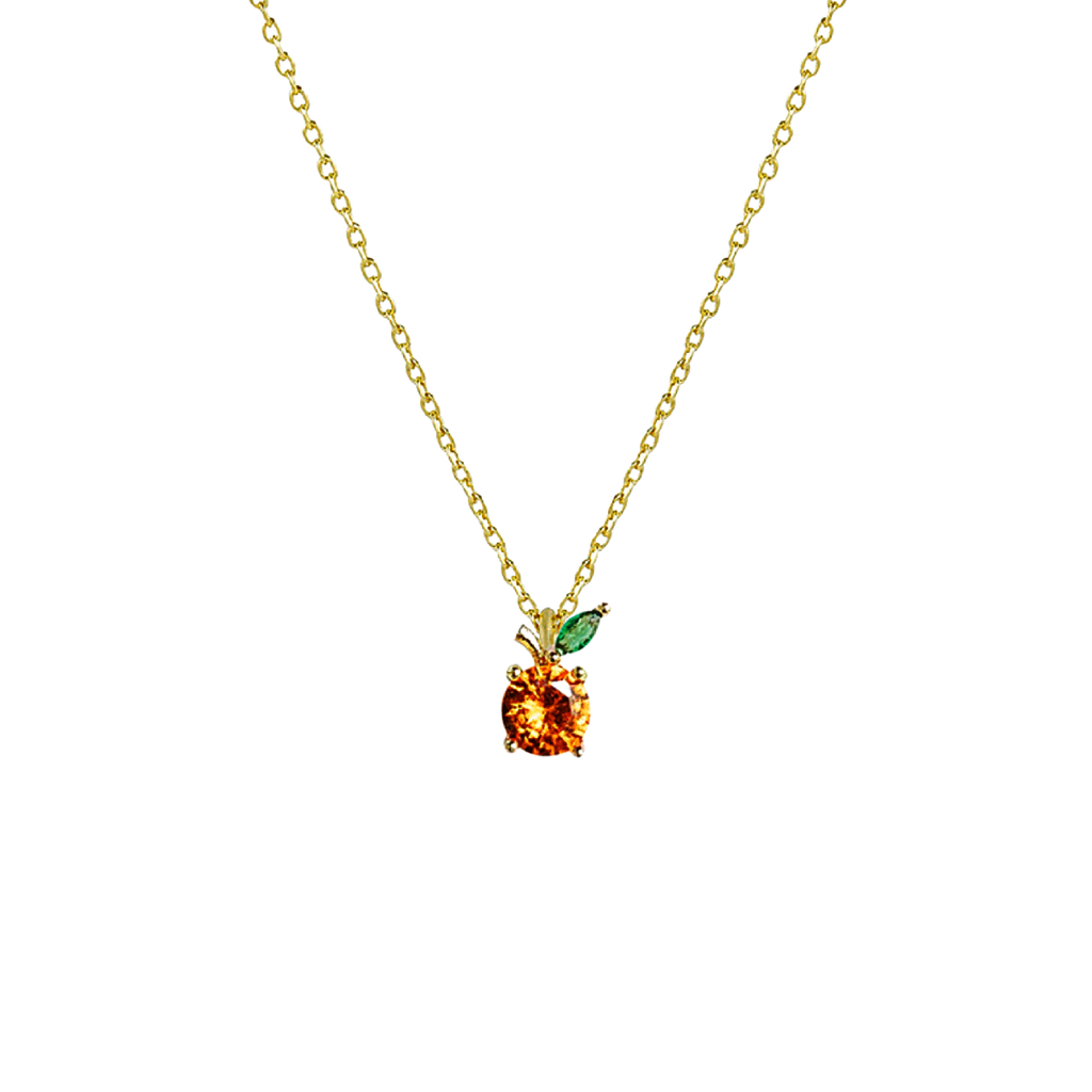 Orange Charm Necklace
